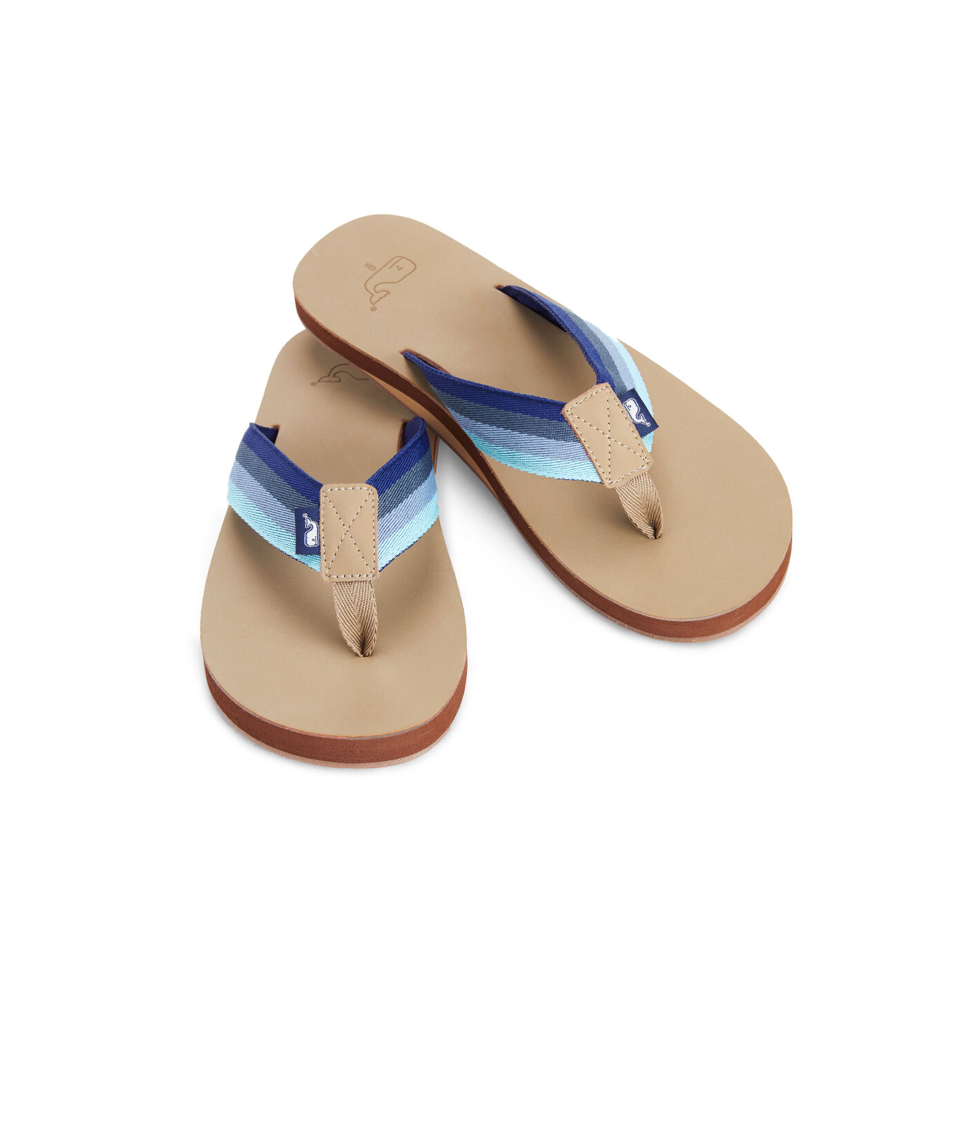 Shop Leather Flip Flops With Ombre 
