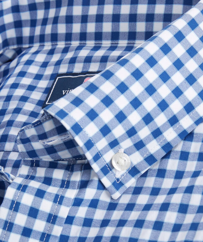 Shop Classic Fit Bermuda Check On-The-Go Performance Tucker Shirt at ...