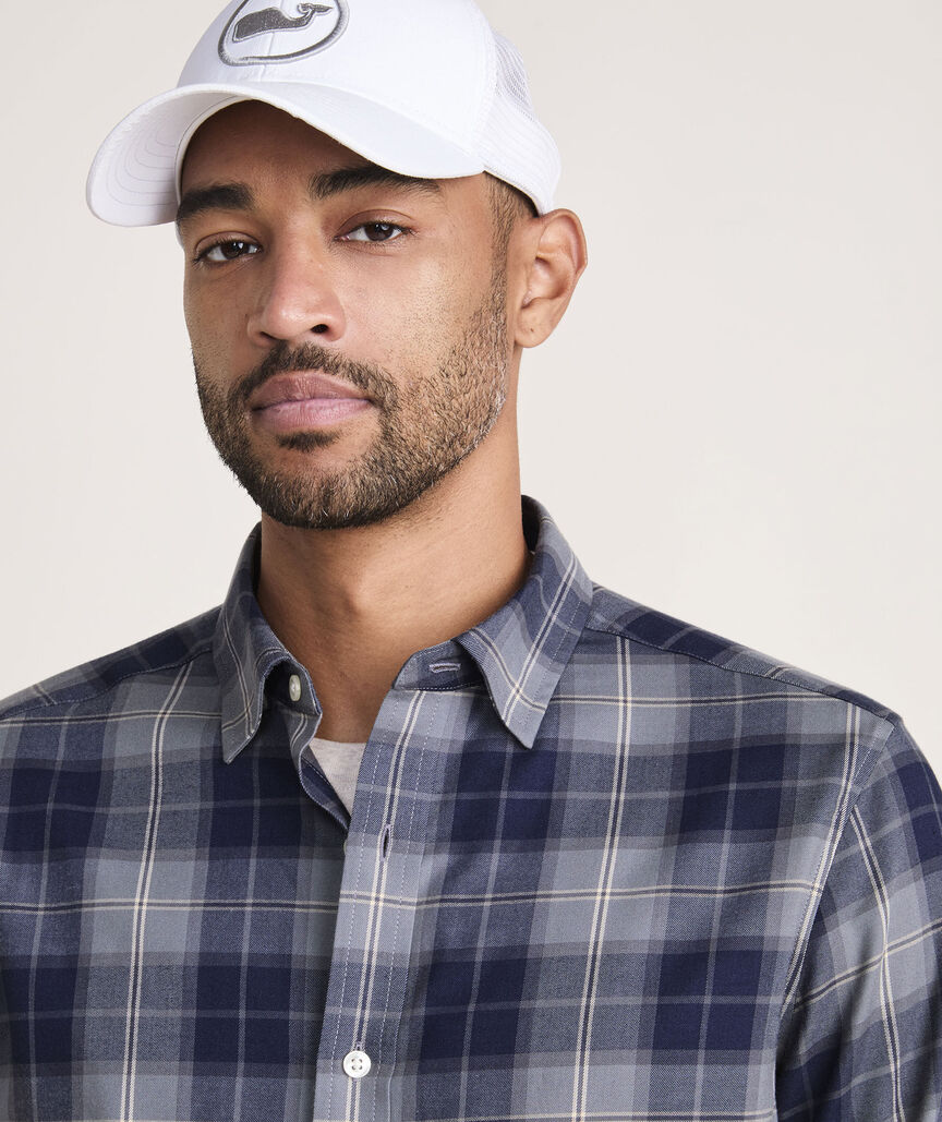 On-The-Go Brushed Twill Plaid Shirt