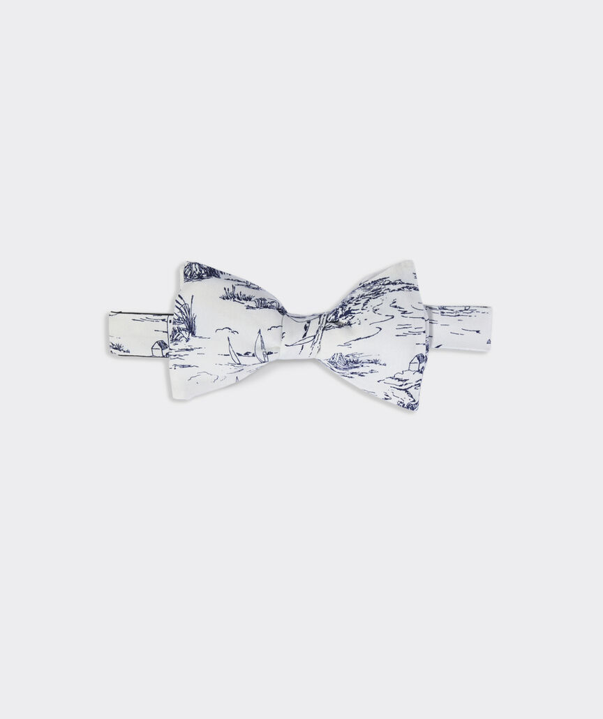 Ocean View Toile Bow Tie