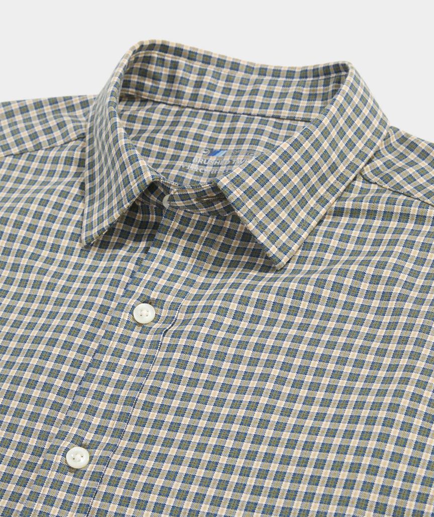 On-The-Go Brushed Twill Plaid Shirt