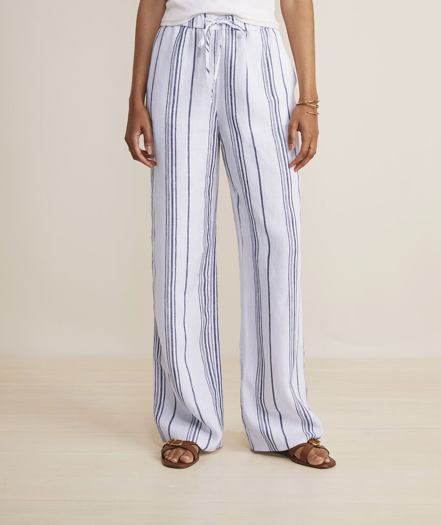 Tie-Waist Linen Pants