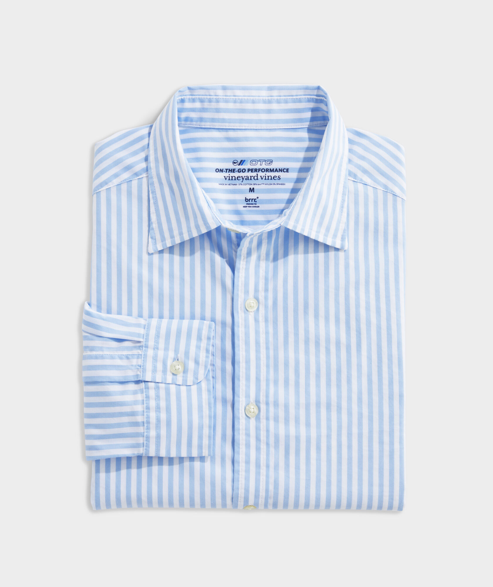 Shop On-The-Go brrrº Spread Collar Stripe Shirt at vineyard vines