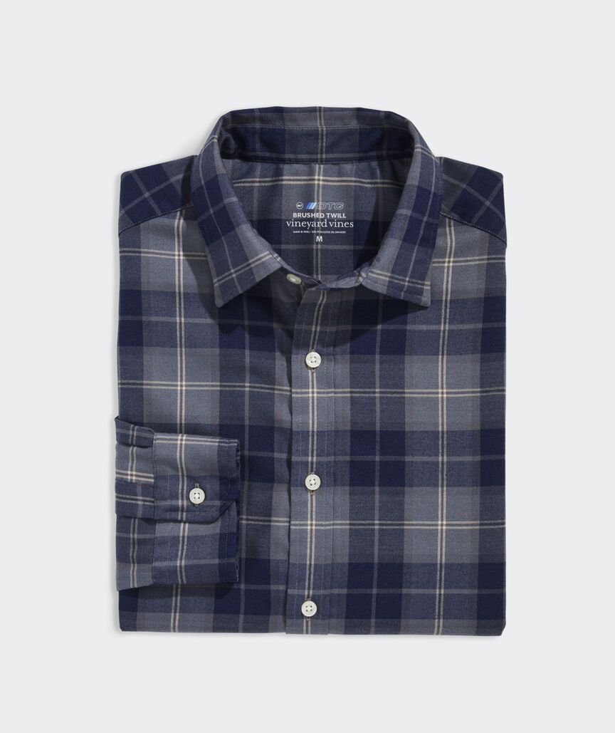 On-The-Go Brushed Twill Plaid Shirt