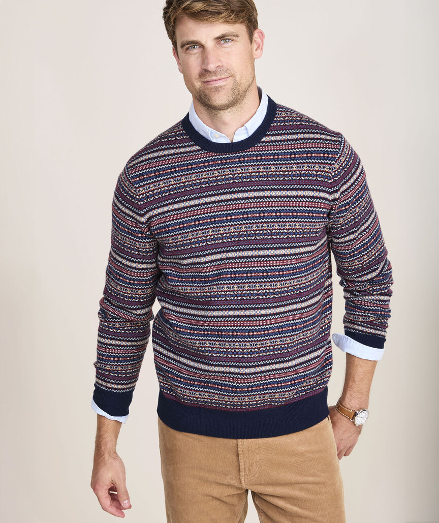 Wool Fair Isle Crewneck Sweater