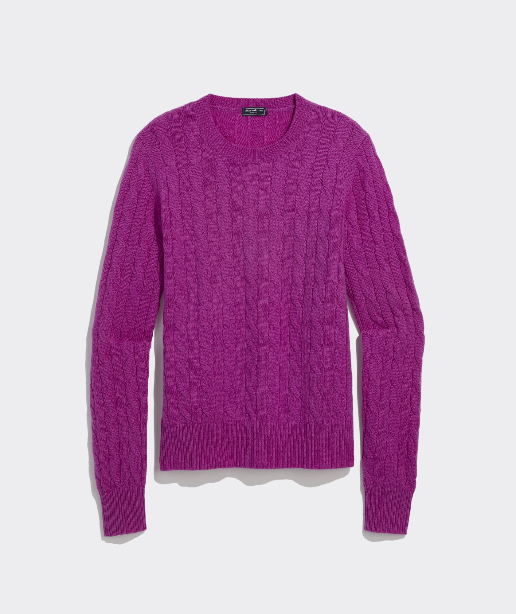 Cashmere Classic Cable Crewneck Sweater