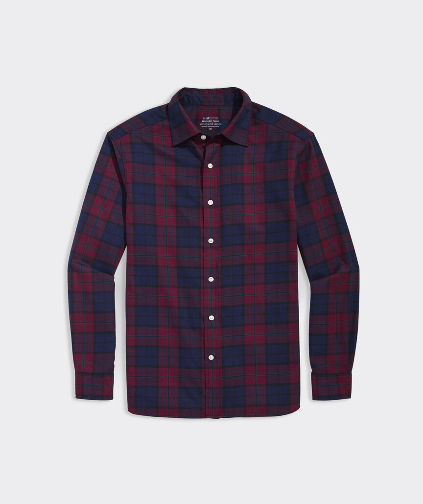 On-The-Go Brushed Twill Plaid Shirt