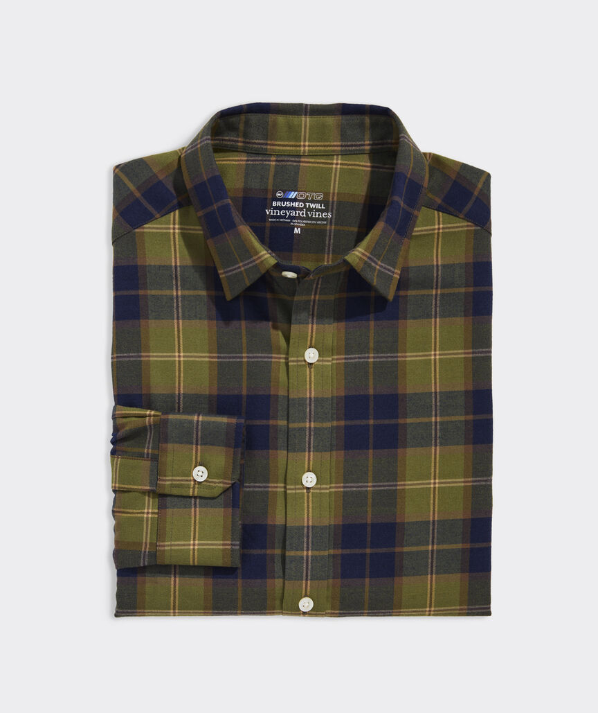 On-The-Go Brushed Twill Plaid Shirt