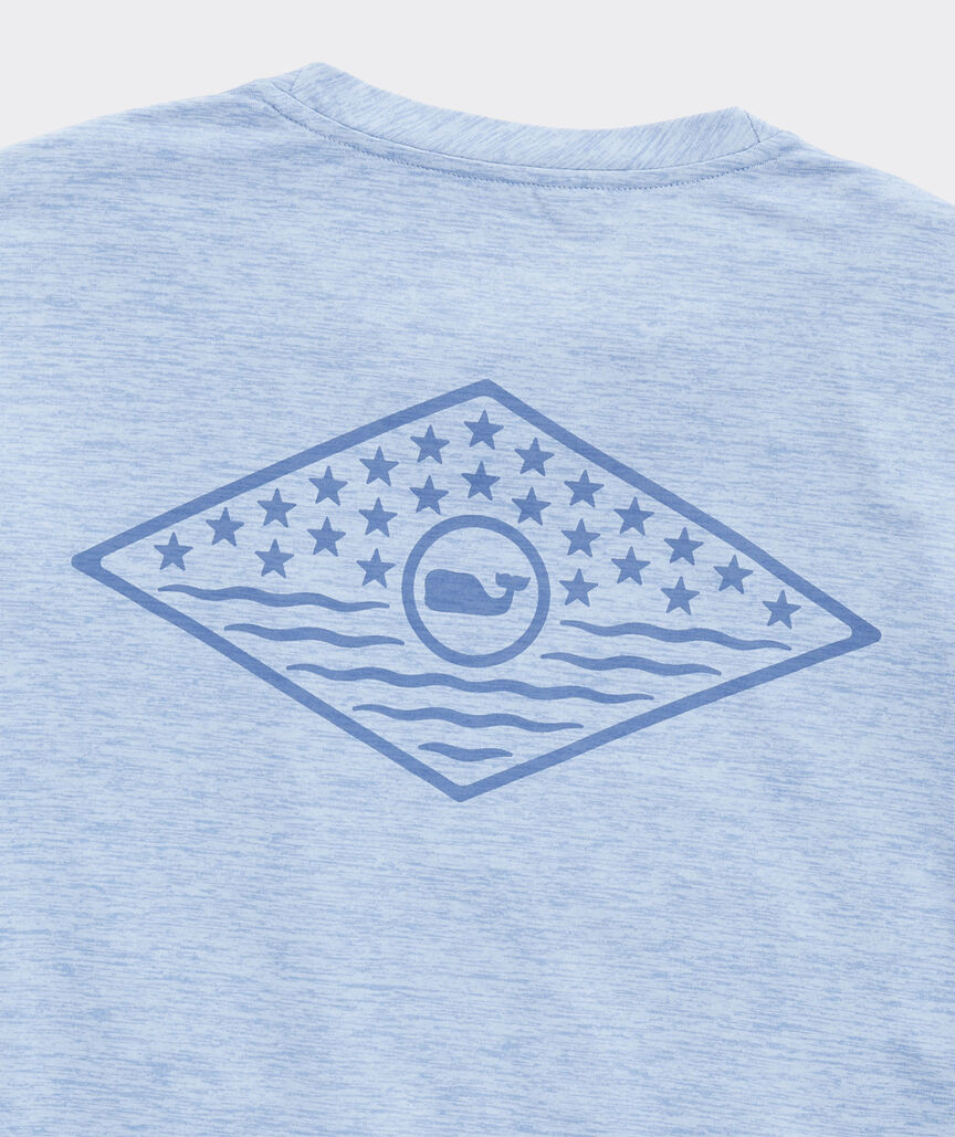 Performance Tee — Blue Stars