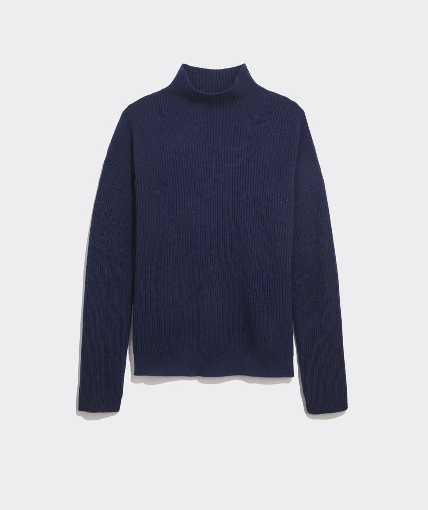 Seaspun Cashmere Ribbed Mockneck Sweater