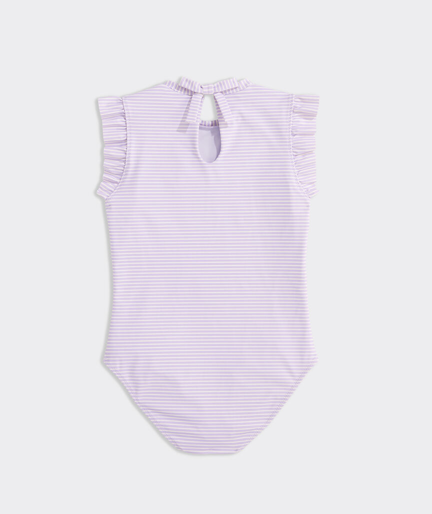 Girls' Ruffle Scoopneck One-Piece