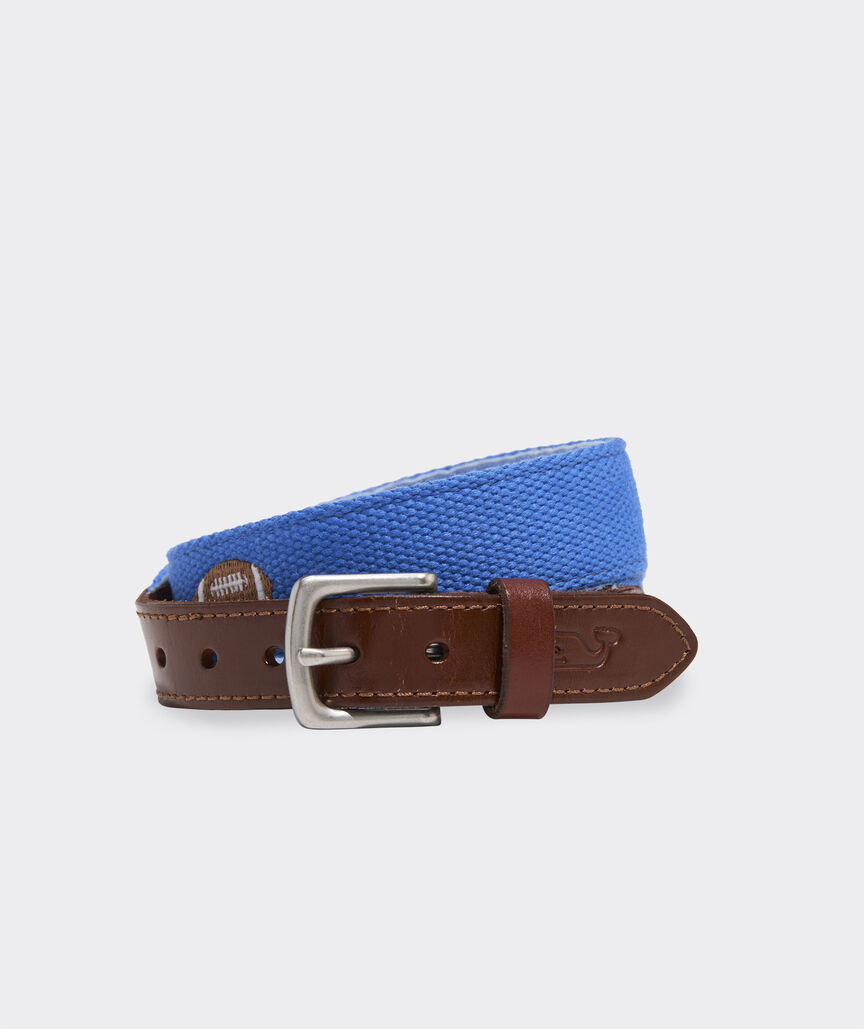 Boys' Football Embroidered Canvas Club Belt