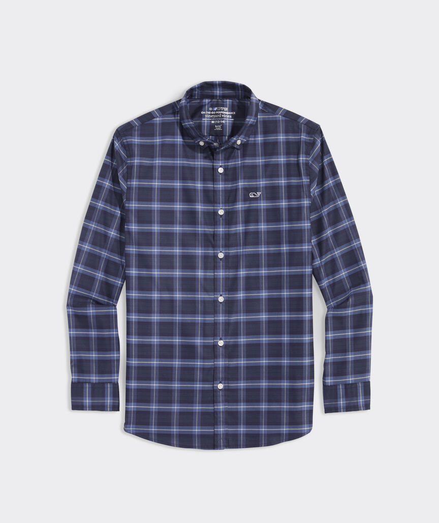 Boys' On-The-Go brrrº Plaid Shirt