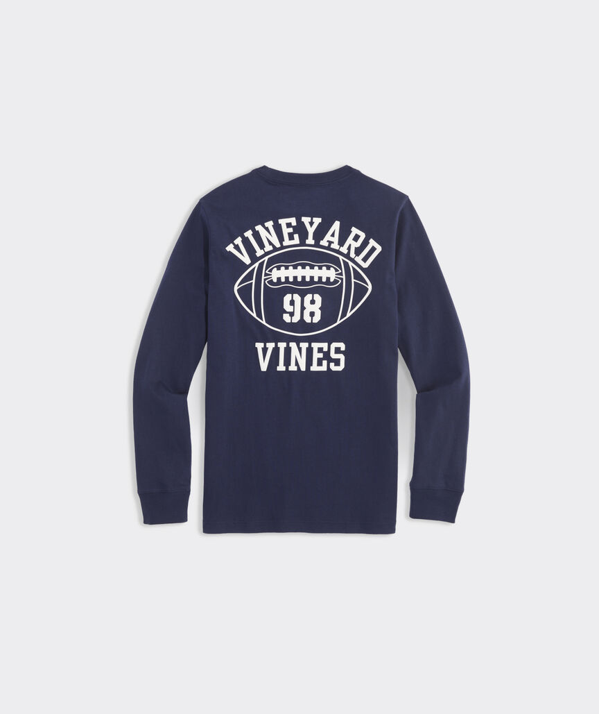 Boys' Vineyard Football Long-Sleeve Pocket Tee