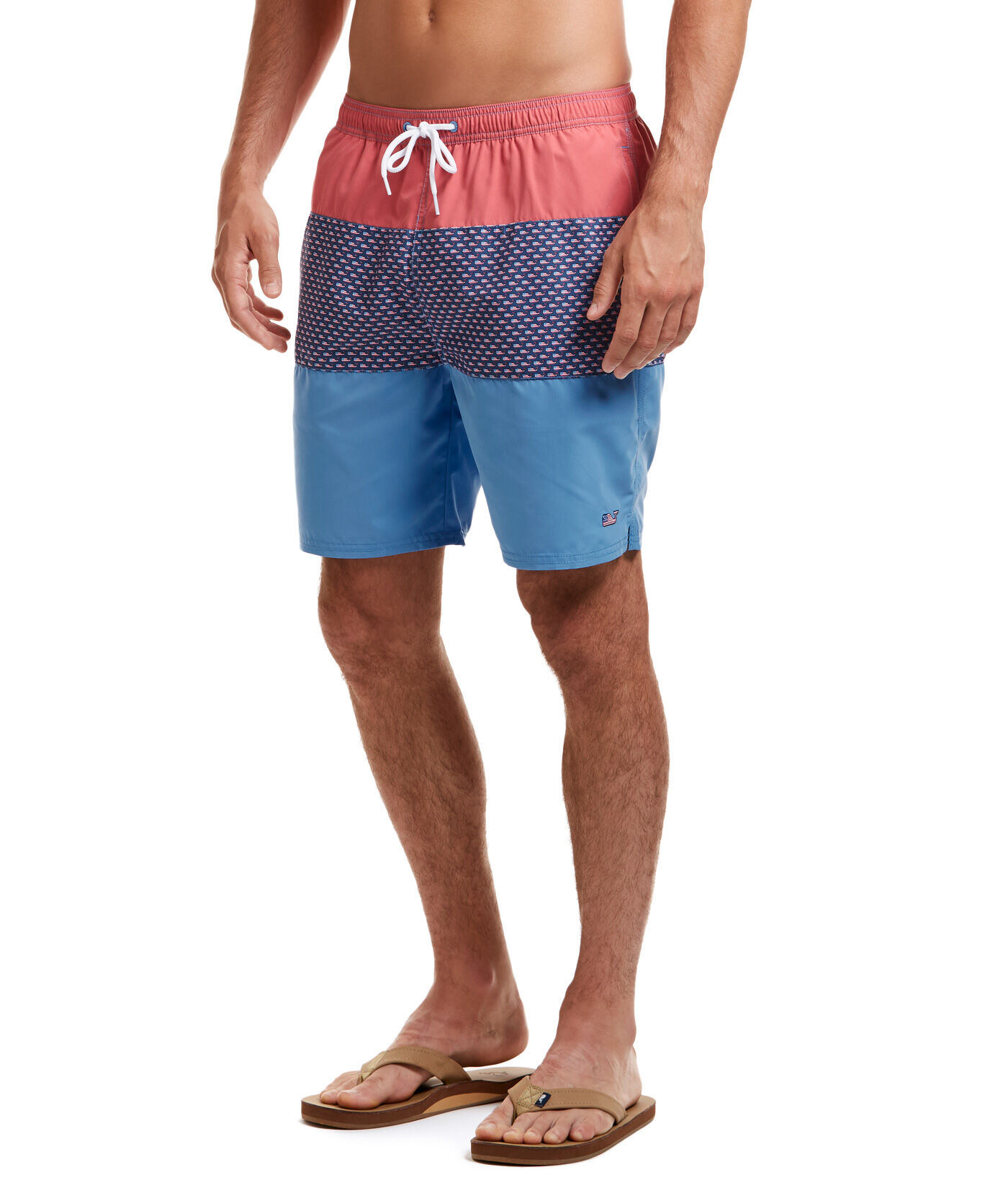 vineyard vines american flag swim trunks