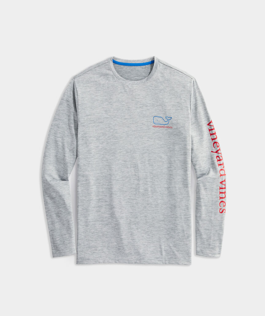 Men's Vineyard Vines White Alabama Crimson Tide Football Whale Logo Long Sleeve T-Shirt Size: Large