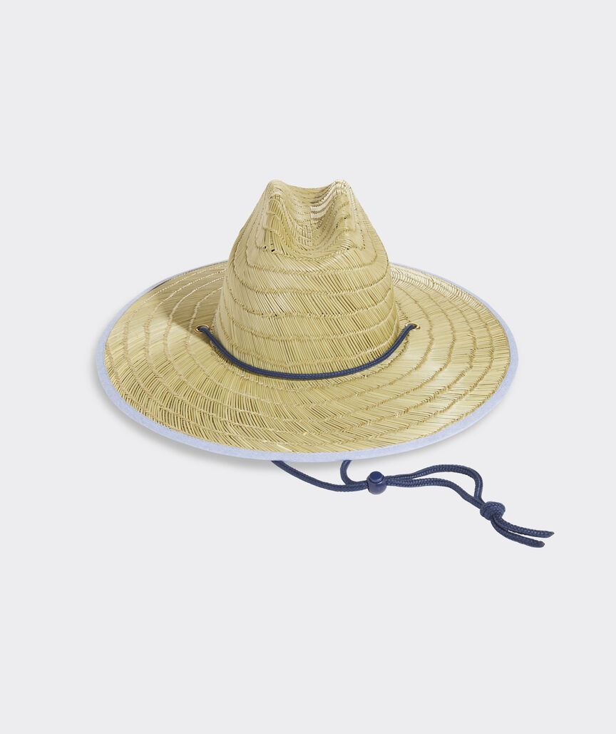 Anchor Patch Straw Lifeguard Hat