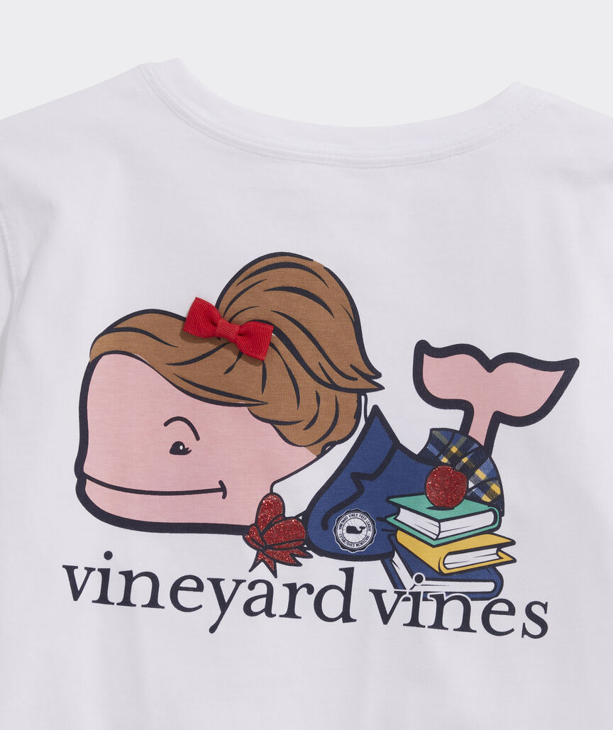 Girls' Prep School Whale Short-Sleeve Pocket Tee