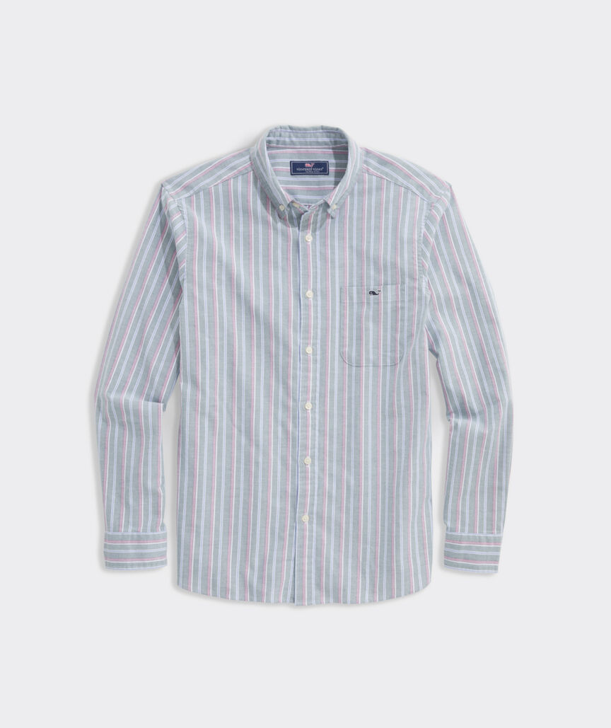 Oxford Whale and Ship Embroidered Shirt