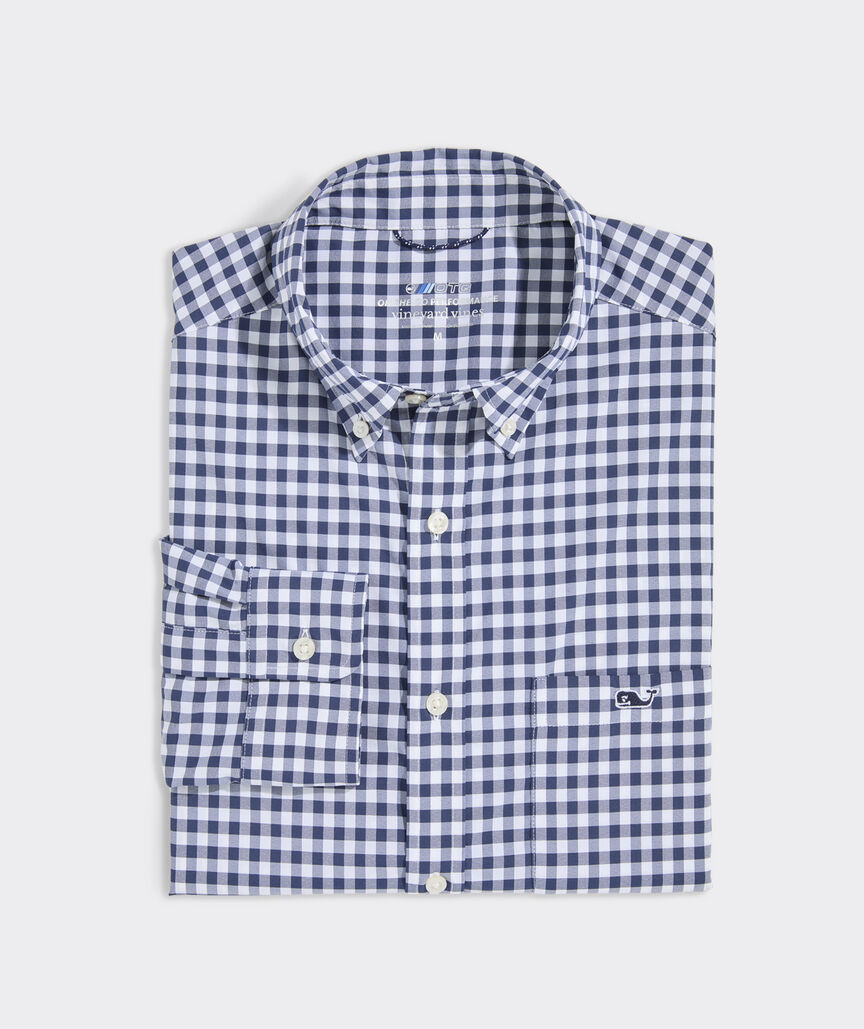 On-The-Go Nylon Gingham Shirt