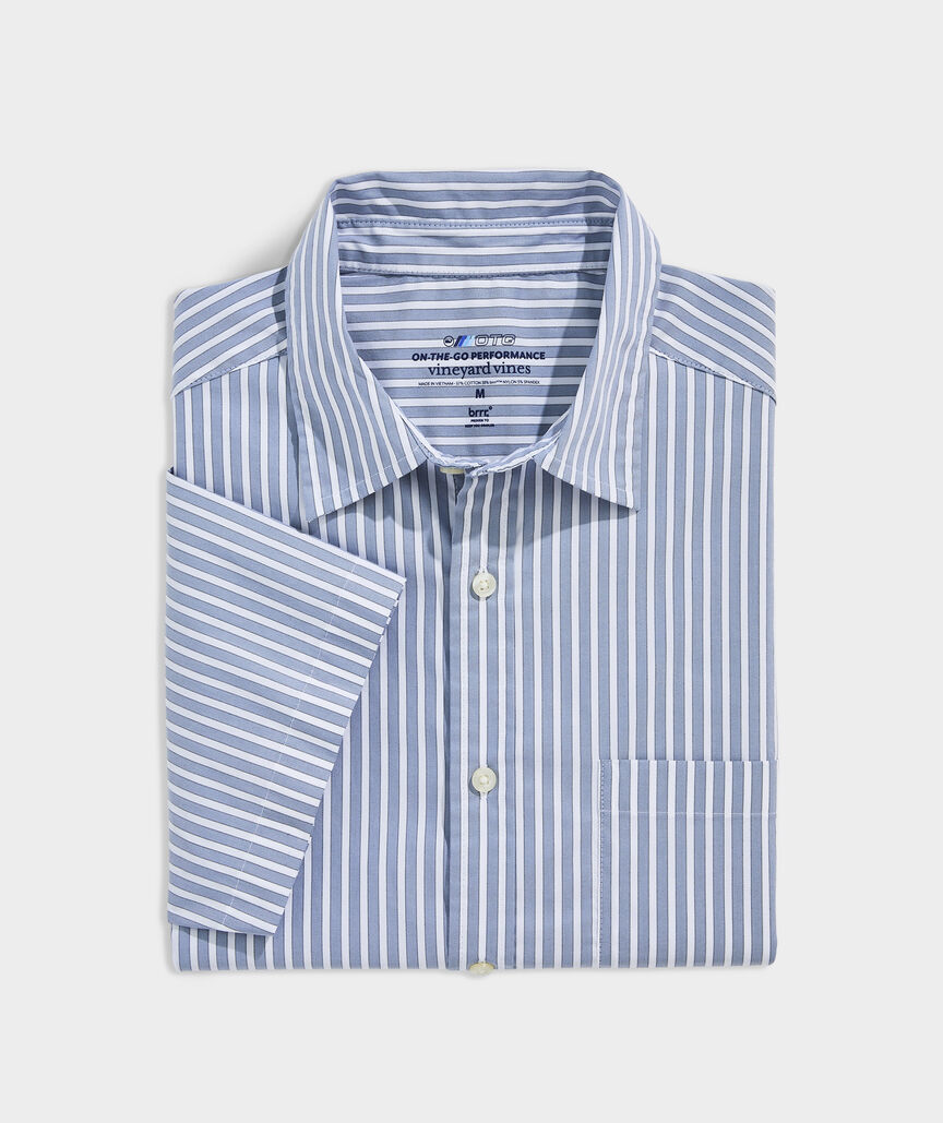 On-The-Go brrrº Short-Sleeve Stripe Shirt