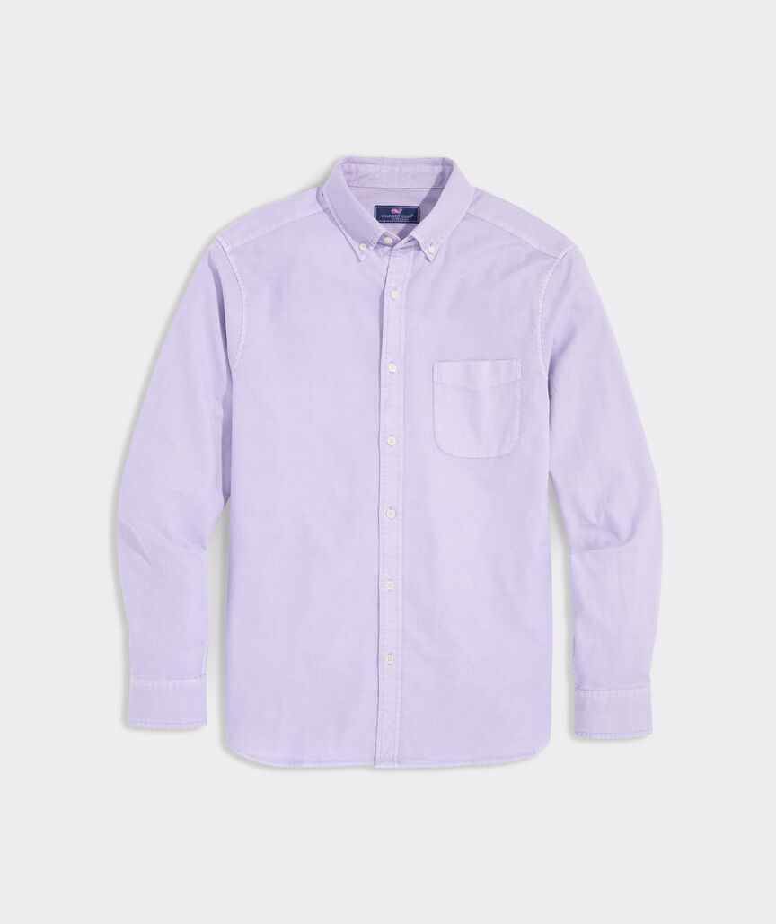 Garment-Dyed Oxford Solid Shirt