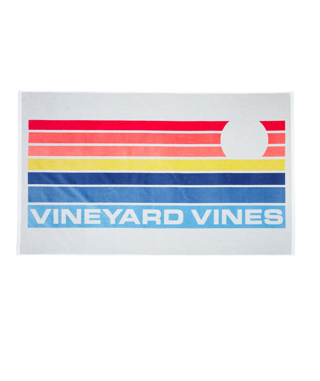 Sunset Stripe Beach Towel