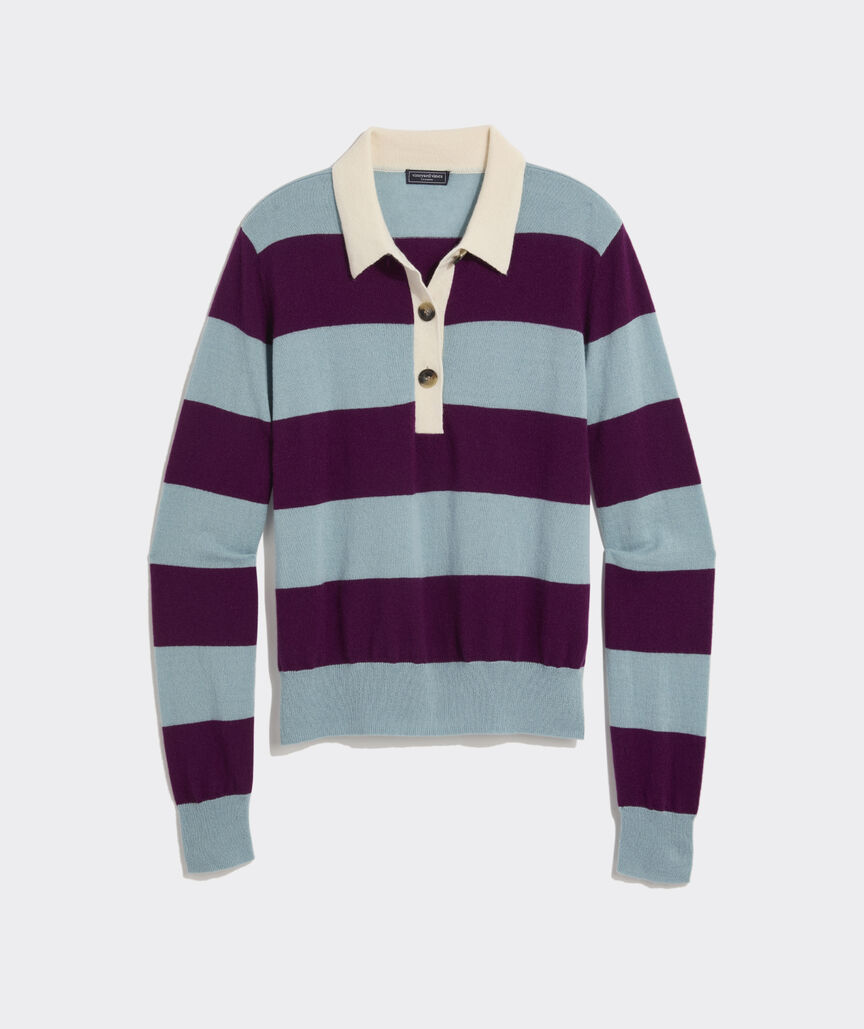 Cashmere Rugby Polo Sweater