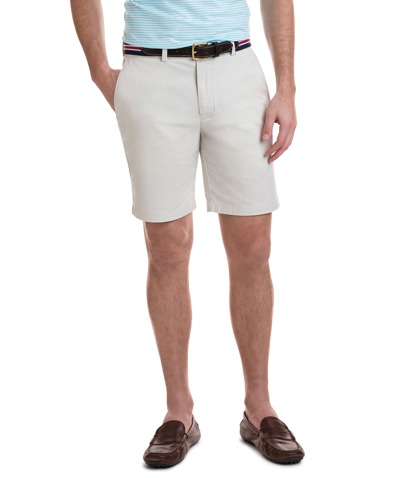 grey khaki shorts