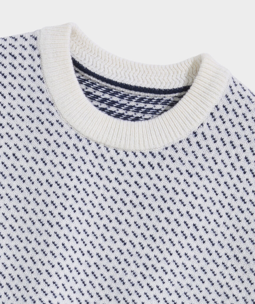 Marine Birdseye Crewneck Sweater