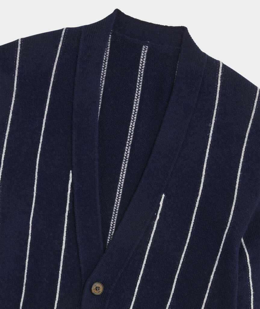 Wool Pinstripe Cardigan