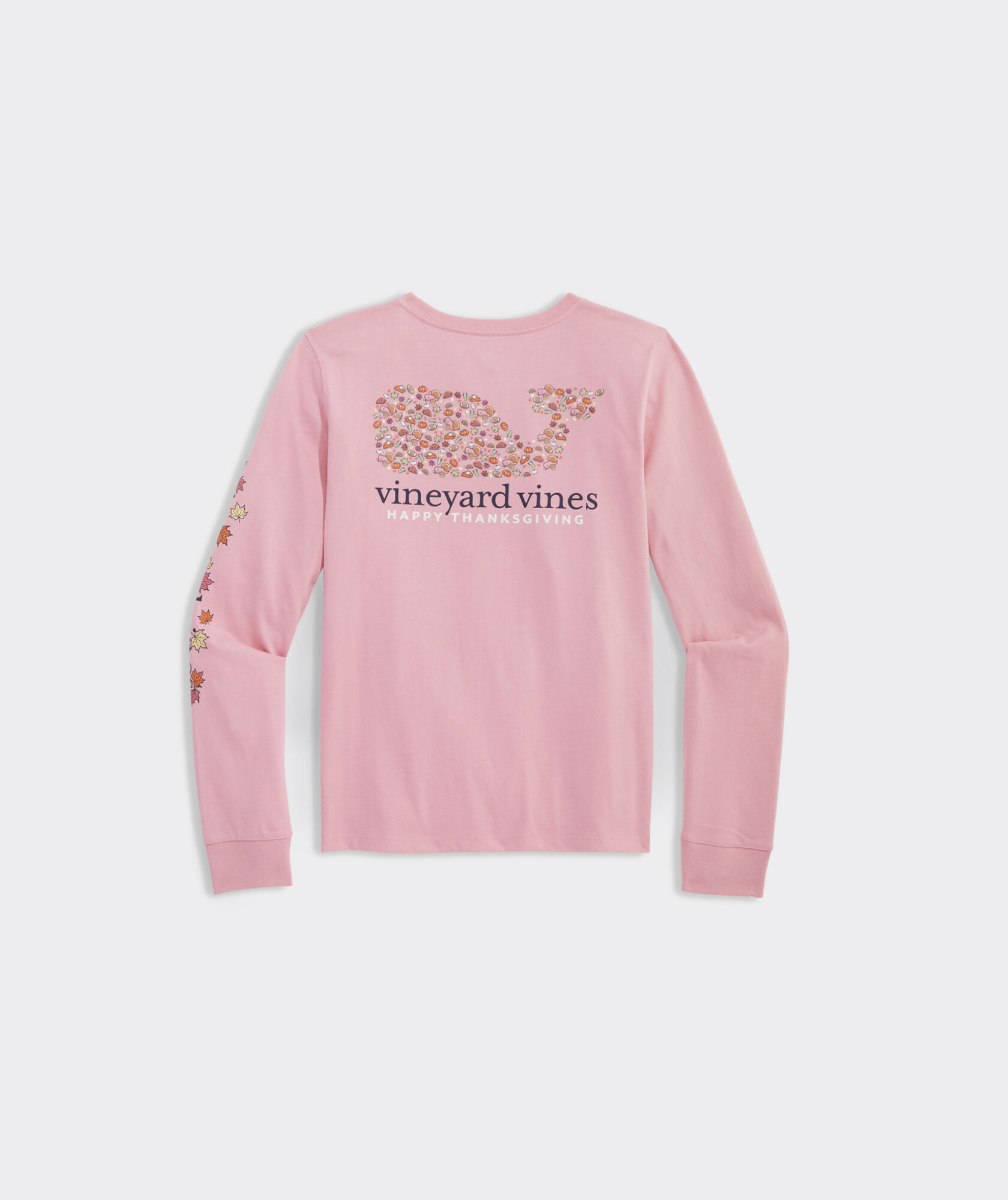 Girls' Thanksgiving Icons Long-Sleeve Pocket Tee