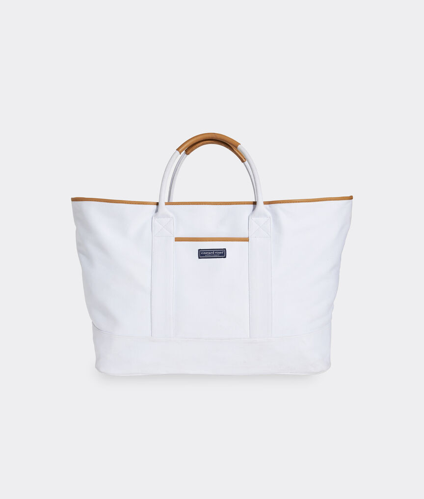 Leather-trimmed Canvas Tote (FINAL Sale)