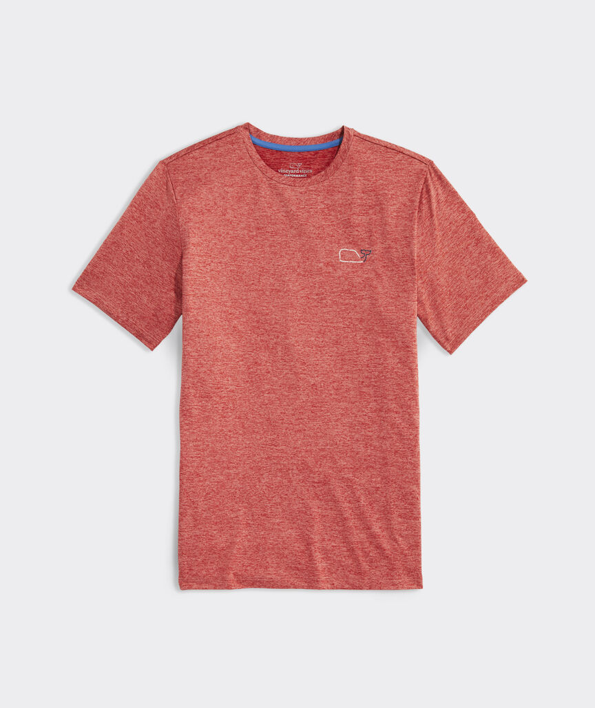 On-The-Go Whale Outline Short-Sleeve Harbor Performance Tee