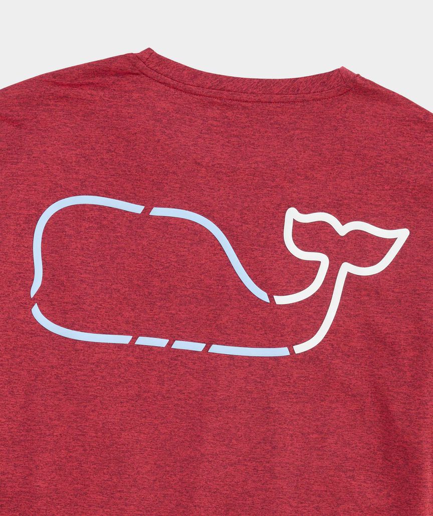 On-The-Go Whale Outline Long-Sleeve Harbor Performance Tee