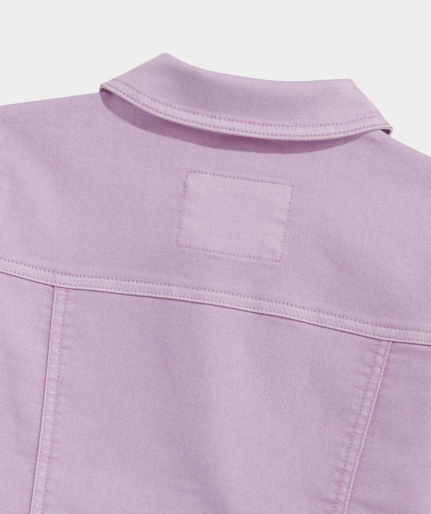 Girls' Garment-Dyed Denim Jacket