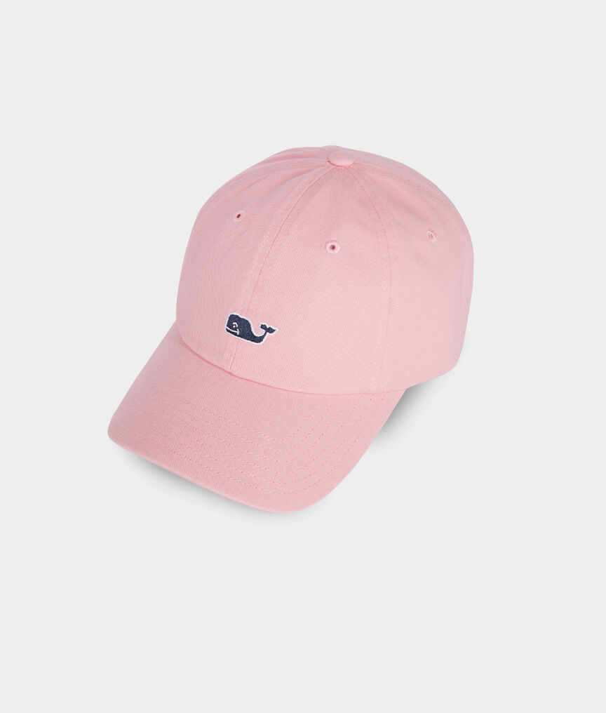 Vineyard Vines Whale Logo Baseball Hat in Light Blue w/ Pink