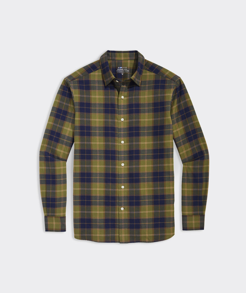 On-The-Go Brushed Twill Plaid Shirt