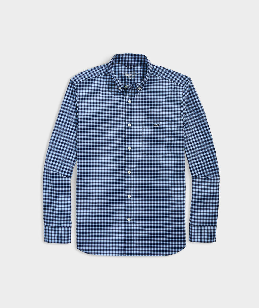 On-The-Go Nylon Gingham Shirt