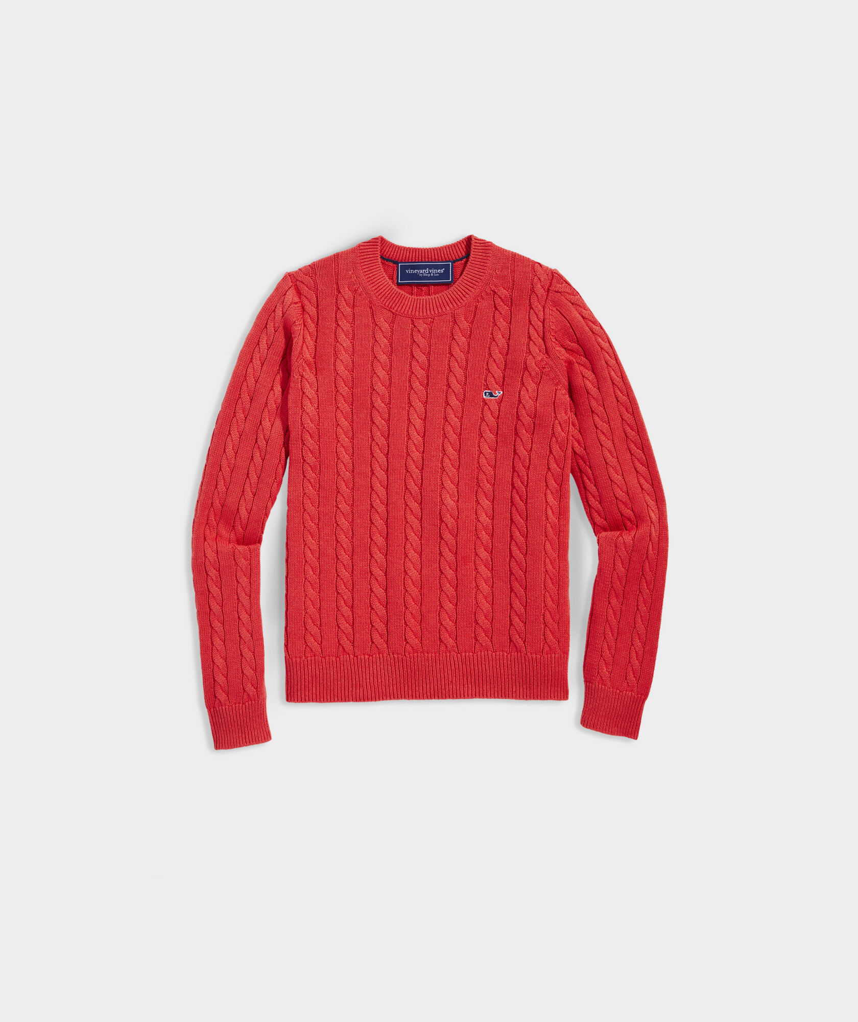 Boys' Cotton Cashmere Cable Crewneck Sweater