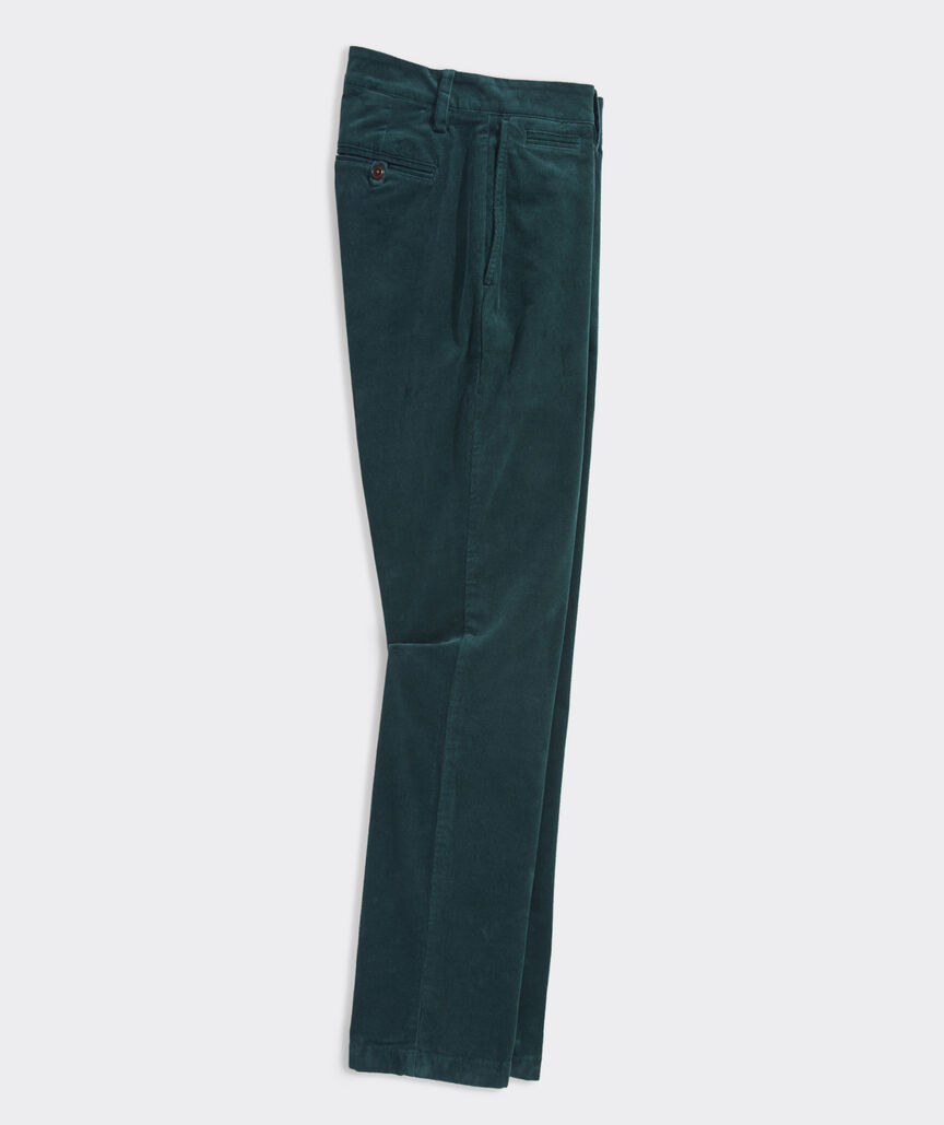 Emerald Flat Front Corduroy Pants