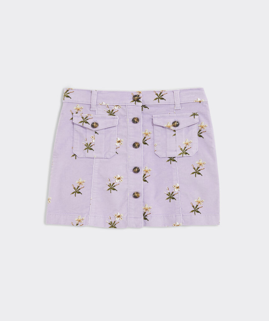 Girls' Corduroy Button Front Skirt