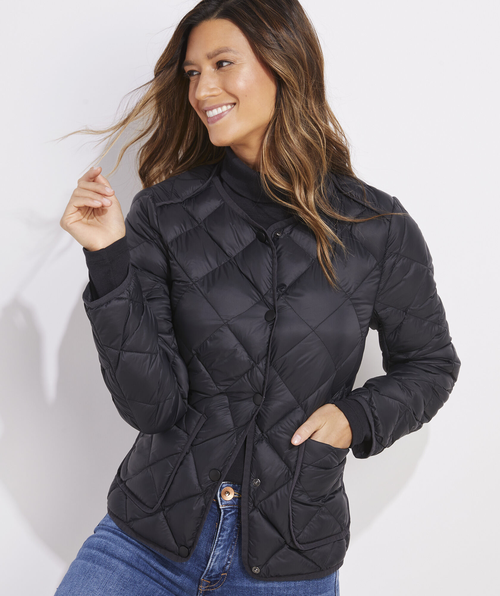 Womens Puffer Jacket With Faux Fur Hood Black And White – Styledup.co.uk