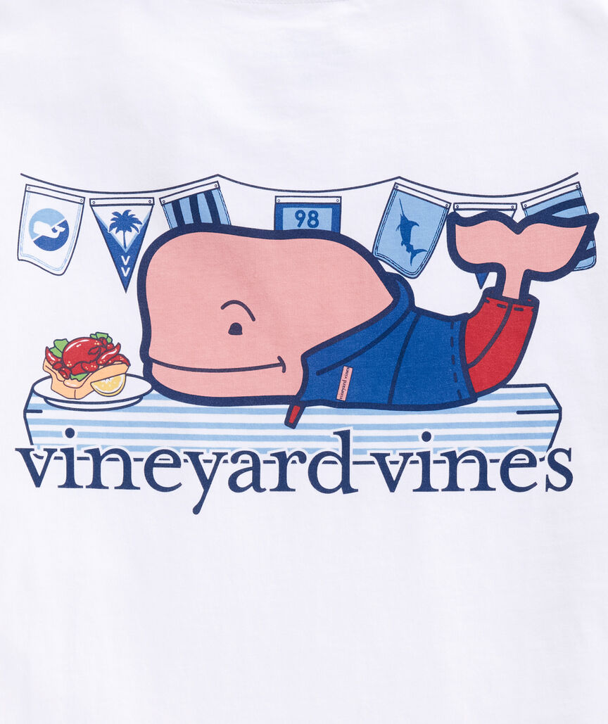 Vineyard Vines Kids' Lobster Roll Whale Pocket Graphic Tee in White Cap at Nordstrom