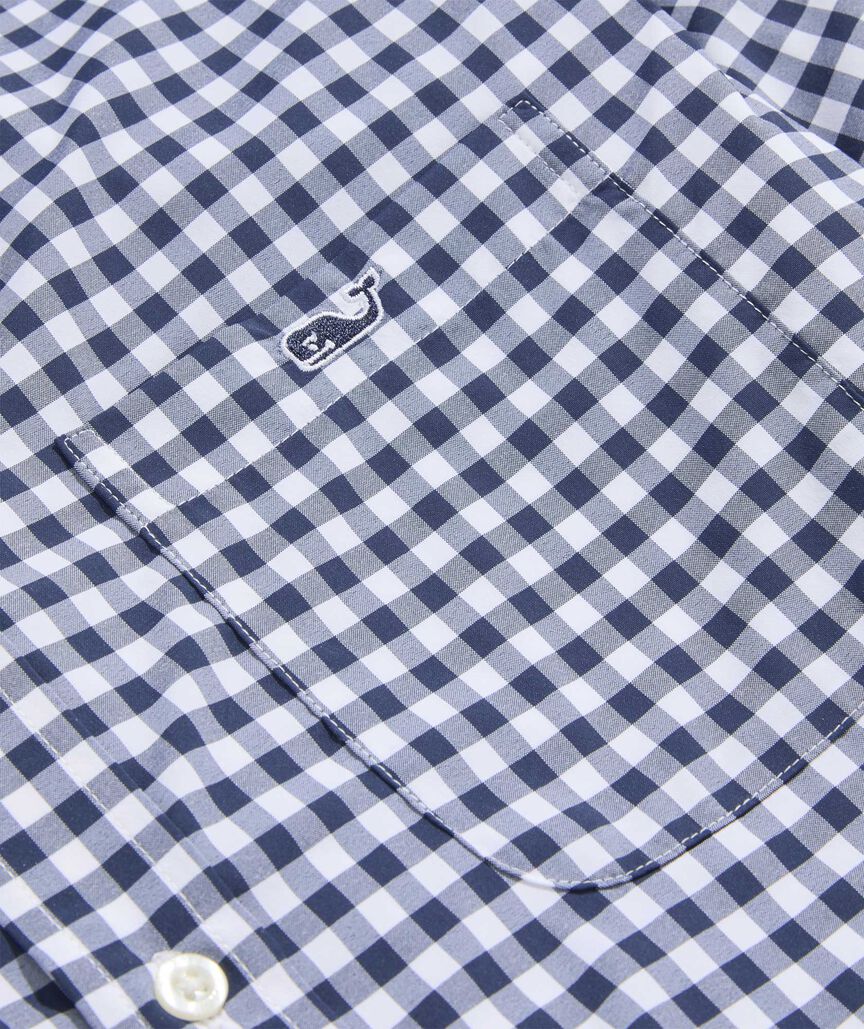 On-The-Go Nylon Gingham Shirt