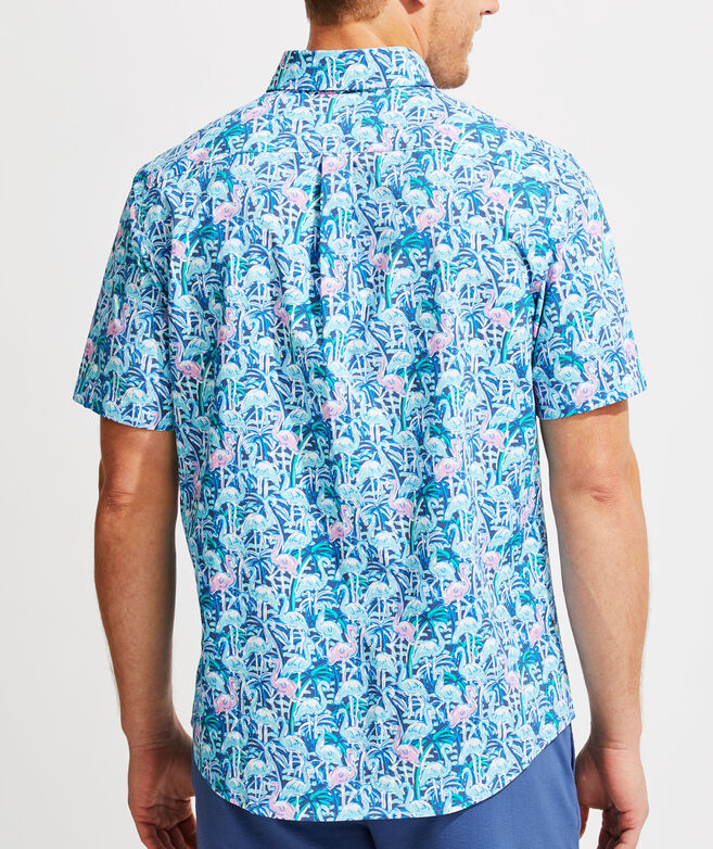Vineyard Vines Classic Fit Floral Print Short-Sleeve Button-Down Shirt