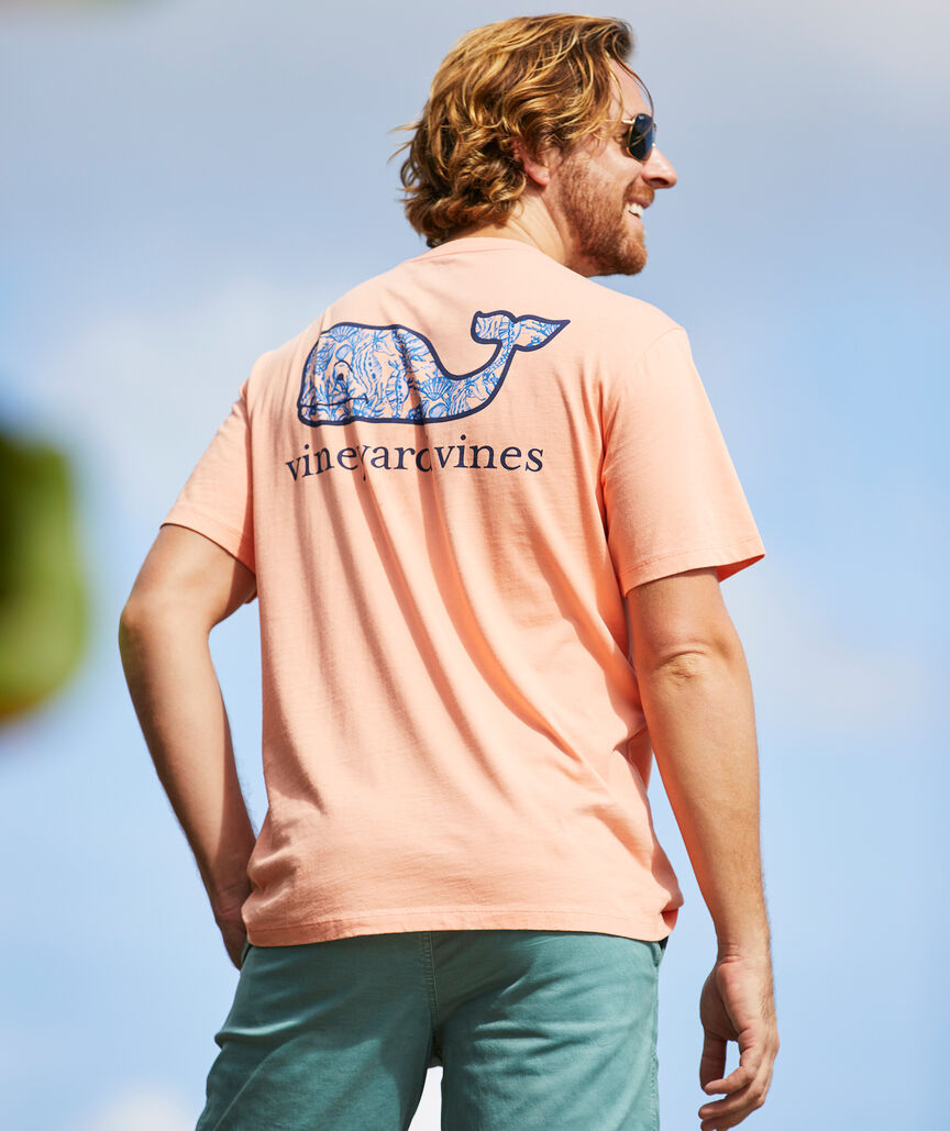 Vineyard Vines Fish Swirl Whale Fill Short-Sleeve T-Shirt (Blue