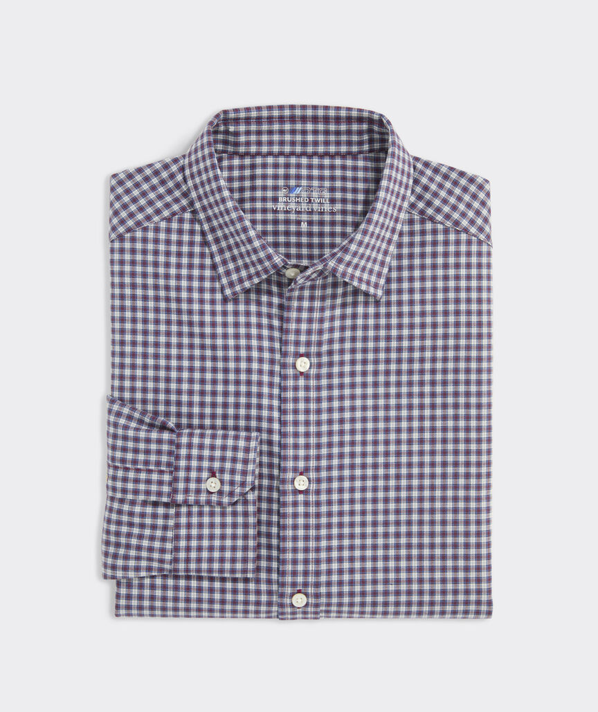 On-The-Go Brushed Twill Plaid Shirt