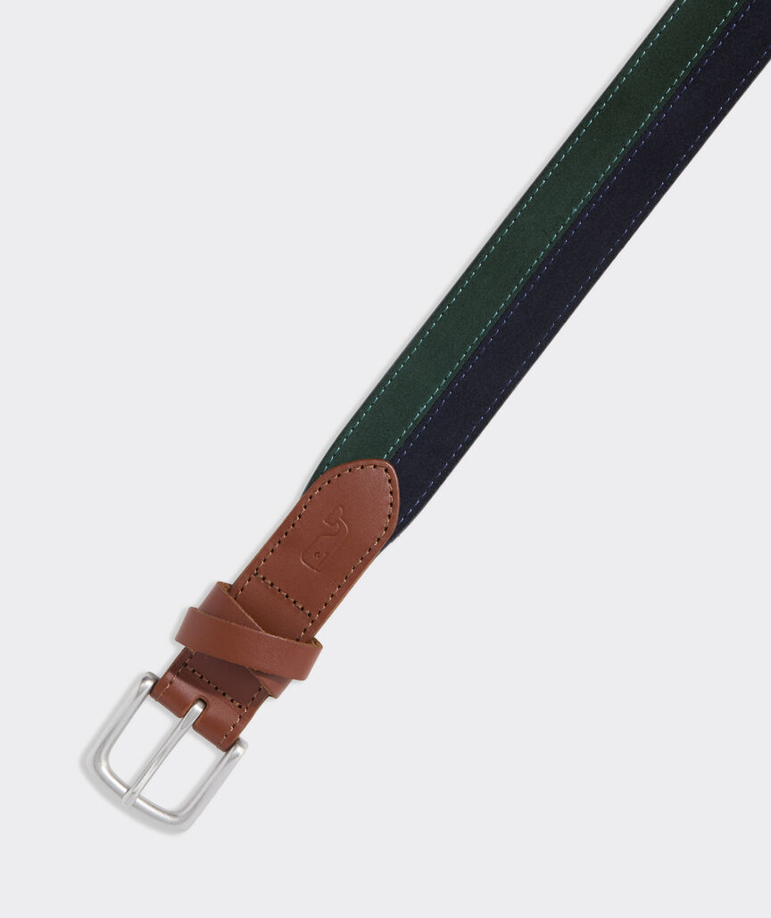 Colorblock Suede Club Belt