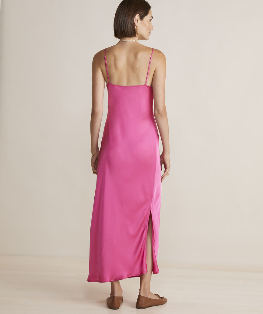 Pink Silk Slip Dress 